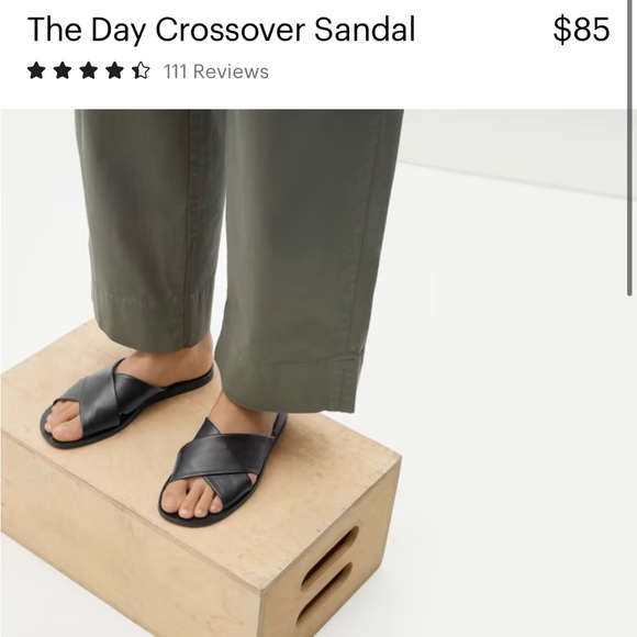 Everlane leather crossover sandal - Picture 1 of 4